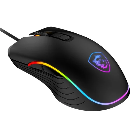 Mouse Gamer MSI Forge GM300 RGB 7200 DPI 7 Botones USB Negro