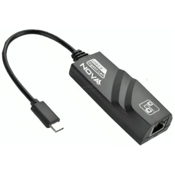 Adaptador NOVA USB-C a RJ45 Gigabit 0.15M Negro